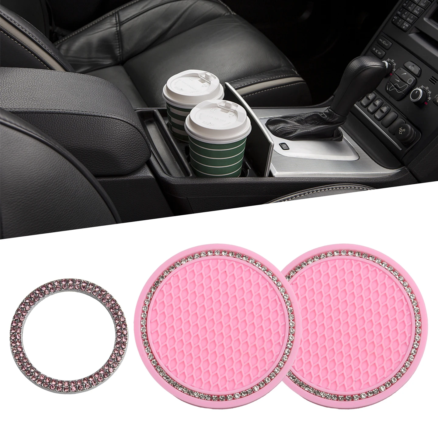 3 Pcs Bling Car Coaster With Crystal Rhinestone Car Button Button Cover Stickers Universal Interior Accessories
3 Pcs Bling Car Coaster With Crystal Rhinestone Car Button Button Cover Stickers Universal Interior Accessories