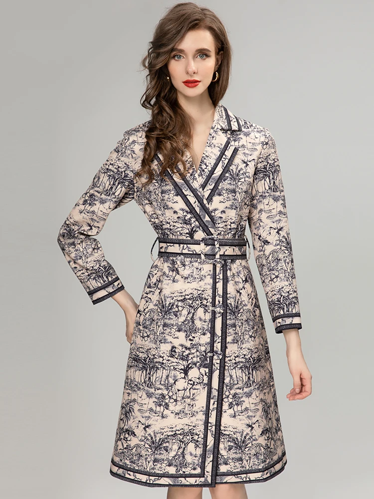 Luxury Designer Autumn Winter Women‘s Animal Print Long Trench Coat Runway Fashion 2023 Stylish Outware
Luxury Designer Autumn Winter Women‘s Animal Print Long Trench Coat Runway Fashion 2023 Stylish Outware