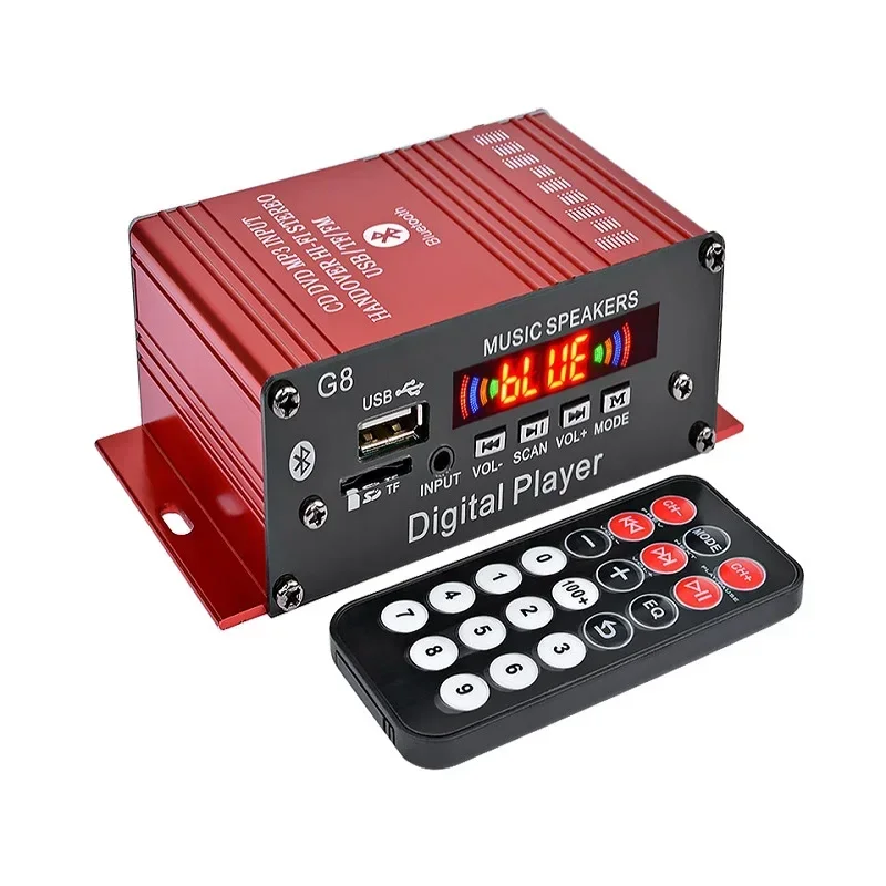 HIFI Stereo Digital Amplifier Channel 2.0 Bluetooth 5.0 FM USB Home Theater Sound System G8 Power Amp Remote Control
HIFI Stereo Digital Amplifier Channel 2.0 Bluetooth 5.0 FM USB Home Theater Sound System G8 Power Amp Remote Control