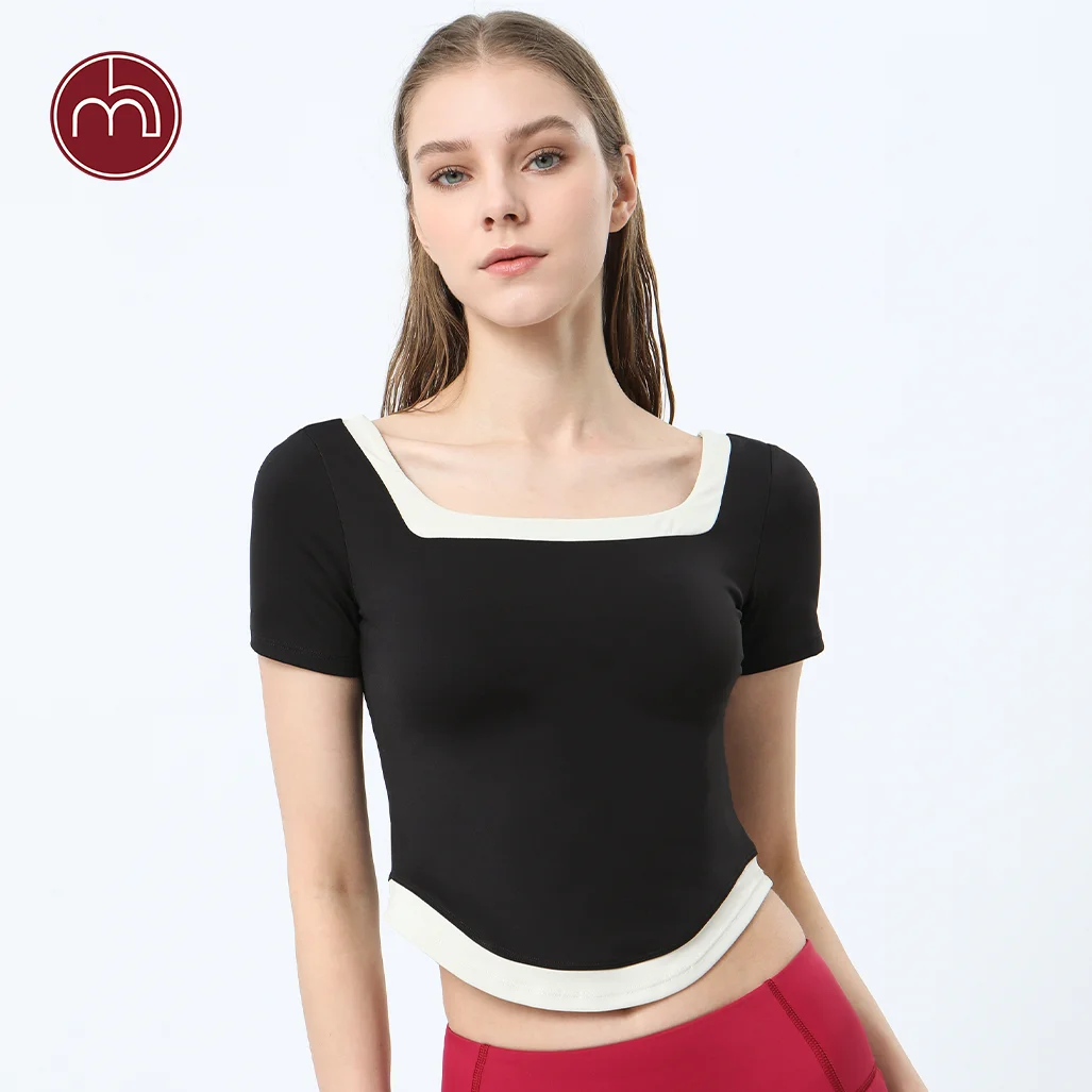 Backless Yoga Crop Top Color Block Strap Chest Pad Sport T-Shirt Women Gym Workout Shirts Elastic Pilates Short Sleeve Clothings
Backless Yoga Crop Top Color Block Strap Chest Pad Sport T-Shirt Women Gym Workout Shirts Elastic Pilates Short Sleeve Clothings