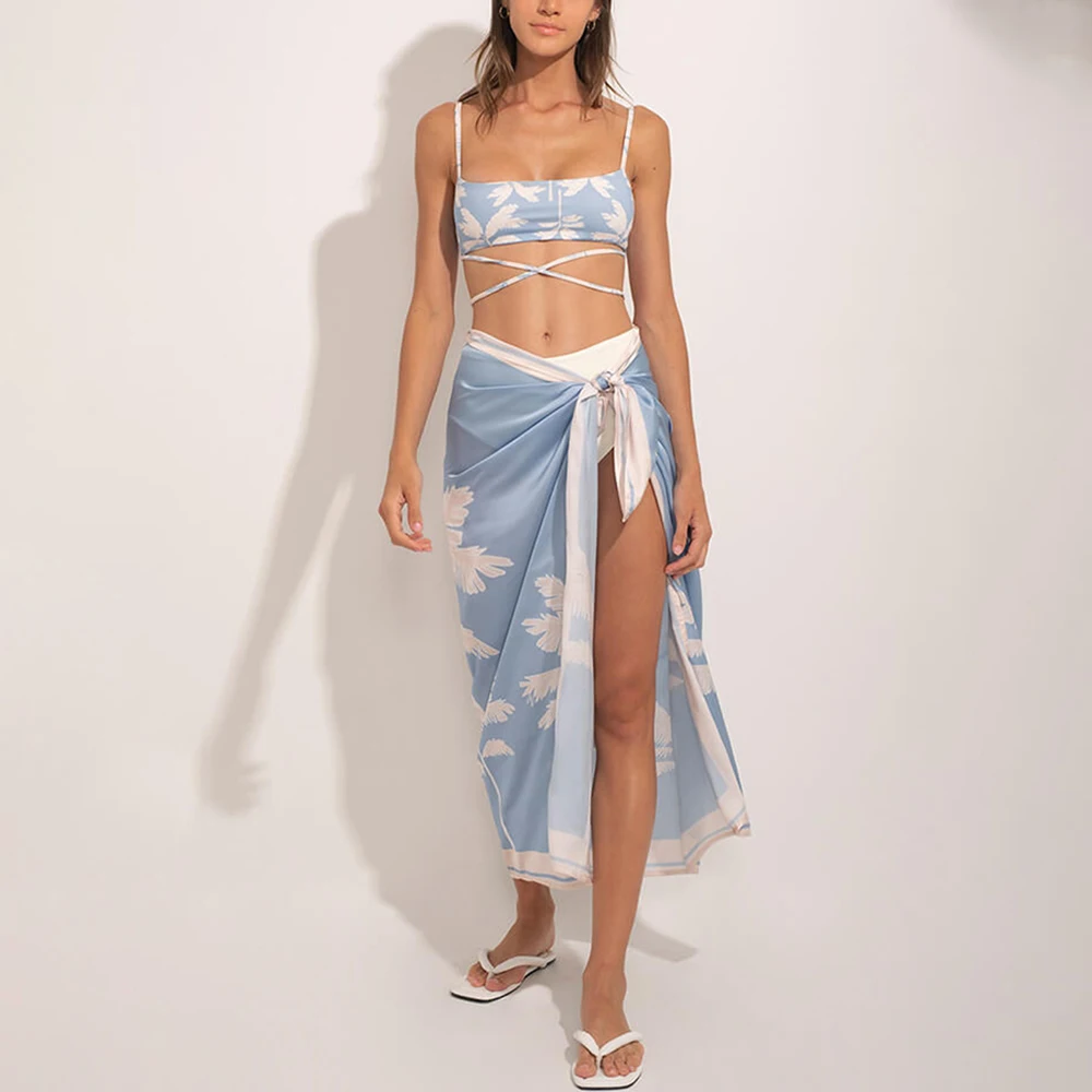 Blue Fashion Print Beach Swimsuit Set Bikini 2022 Woman Elegance Slim Fit Art Print Sexy Erotic Suit Summer Beach Skirt
Blue Fashion Print Beach Swimsuit Set Bikini 2022 Woman Elegance Slim Fit Art Print Sexy Erotic Suit Summer Beach Skirt