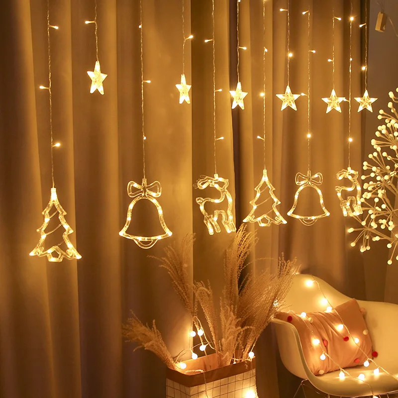 220V Fairy Curtains Lamp Christmas LED String Lights Garland Garden Outdoor Indoor Decor Decorations for Home Luces De Navidad
220V Fairy Curtains Lamp Christmas LED String Lights Garland Garden Outdoor Indoor Decor Decorations for Home Luces De Navidad