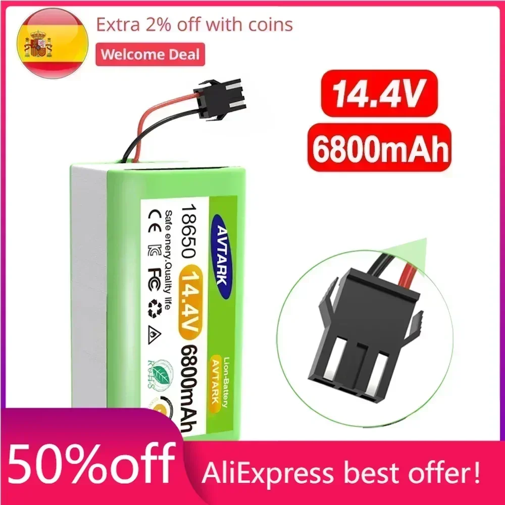 NEW 14.4V 6800mAh Li-ion Battery for Conga Excellence 950 990 1090 1790 1990 Deebot N79S N79 DN622 Eufy Robovac 11S 12 X500
NEW 14.4V 6800mAh Li-ion Battery for Conga Excellence 950 990 1090 1790 1990 Deebot N79S N79 DN622 Eufy Robovac 11S 12 X500