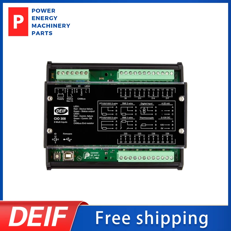 

Original DEIF CIO308 Can Bus-Based I/O Module CIO 308 Analog Interface Module