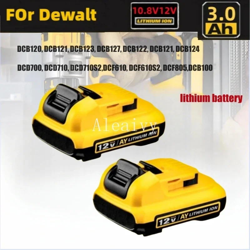 3.0Ah 10.8V 12V Max Lithium Ion Battery Replacement for DeWalt DCB120 DCB123 DCB122 DCB127 DCB124 DCB121 Rechargeable Batteries
3.0Ah 10.8V 12V Max Lithium Ion Battery Replacement for DeWalt DCB120 DCB123 DCB122 DCB127 DCB124 DCB121 Rechargeable Batteries