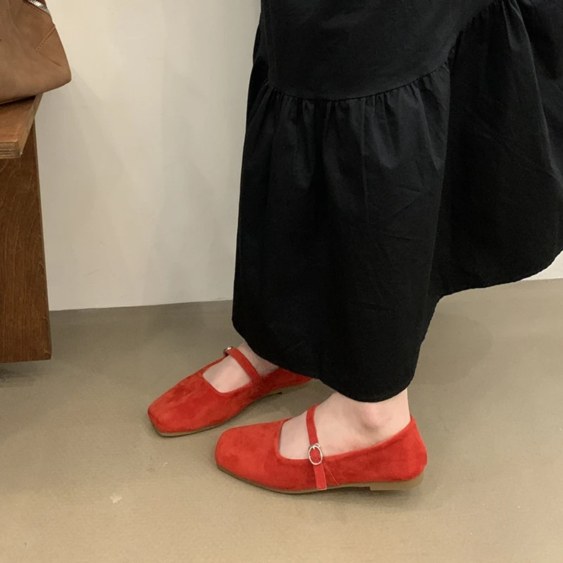 AIYUQI Mary Jane Shoes Women Flat 2025 Spring Shoes Female Genuine Leather Square Head Non-slip Large Size Ballet Shoes Women AIYUQI Mary Jane Shoes Women Flat 2025 Spring Shoes Female Genuine Leather Square Head Non-slip Large Size Ballet Shoes Women
