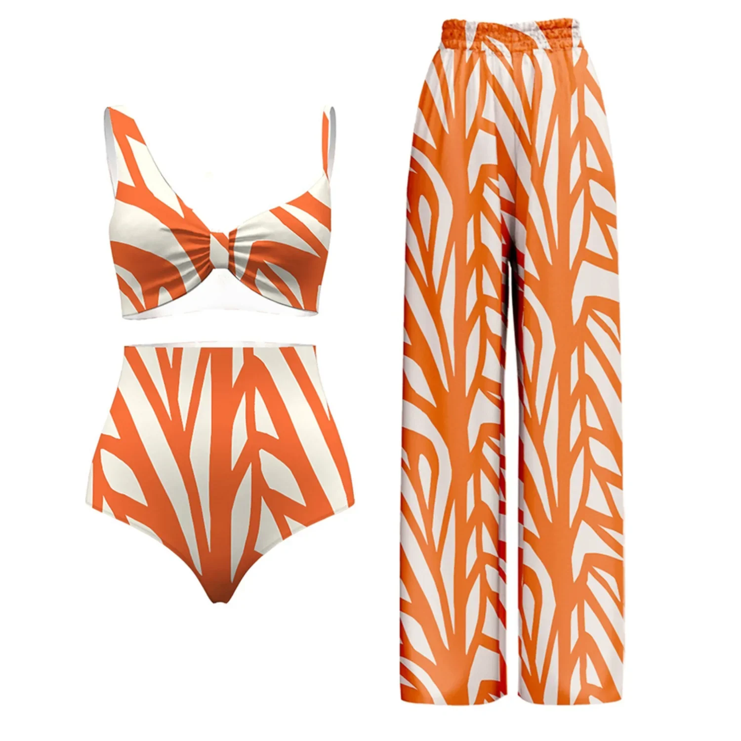 Women Swimsuits Orange Abstract Art Style Printed Bikini with Different Designs
Women Swimsuits Orange Abstract Art Style Printed Bikini with Different Designs
