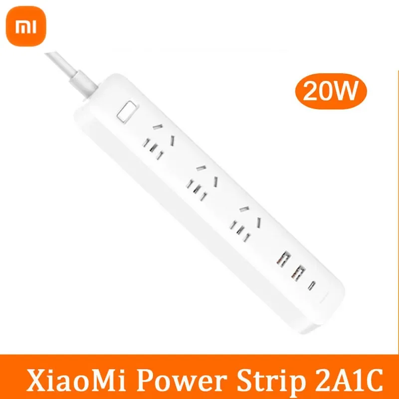 New Xiaomi Socket Mi Mijia 20W Fast Charging Power Strip 2A1C 3 Sockets Standard Plug Interface Extension Lead 1.8m
New Xiaomi Socket Mi Mijia 20W Fast Charging Power Strip 2A1C 3 Sockets Standard Plug Interface Extension Lead 1.8m