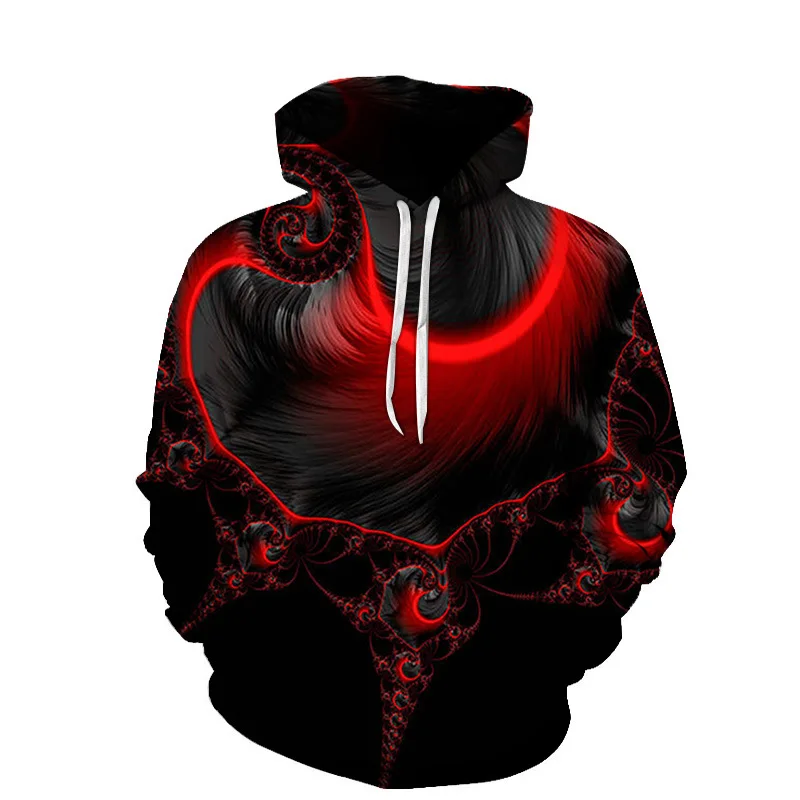

3D Art Cool Geometry Graphic Hoodies Spring Autumn Personality Pullovers Child Casual Fashion Hooded Sweatshirts Coat Tops