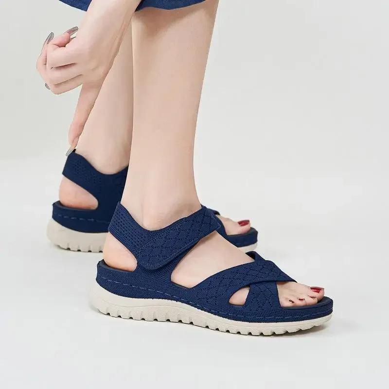 Summer Women Flat Sandals Brand Woman Summer Holiday Shoes Bohemia Style Modern Sandals Pink Blue Big Size 42 DX361 11 Sadcba98f4a0b472cb43bf9b0dd5d3e94G