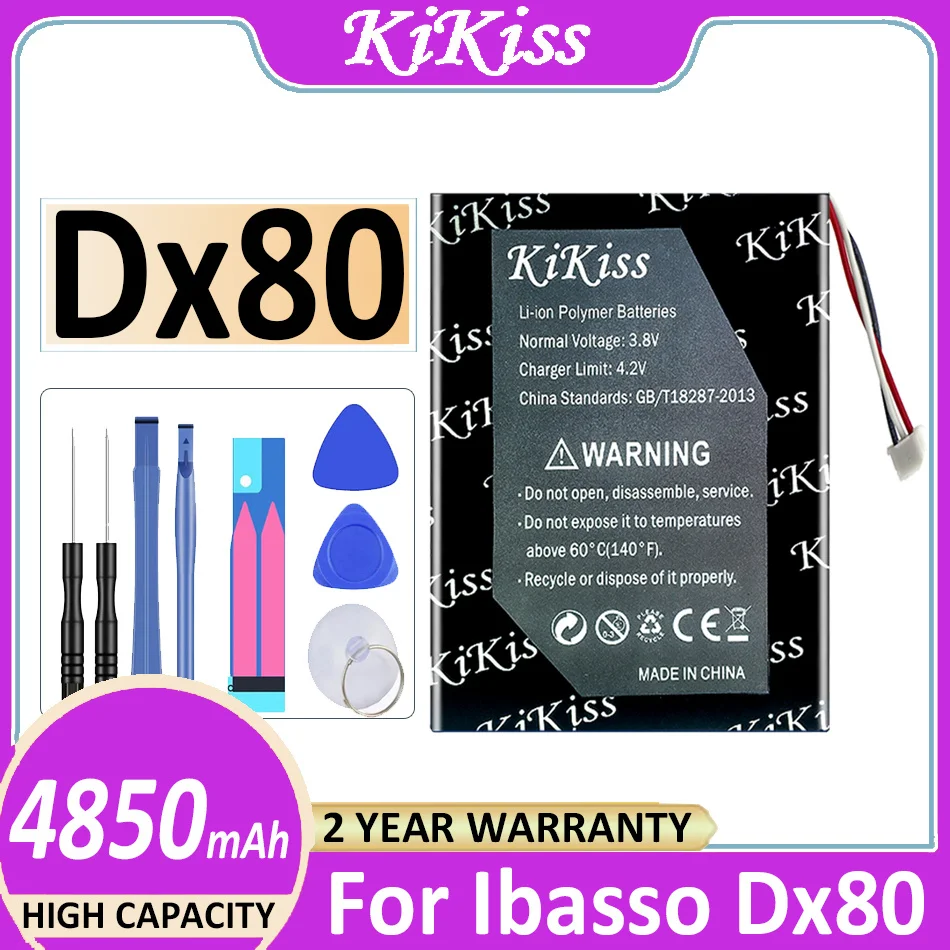 Dx 80 4850mAhBattery for Ibasso Dx80 Player New Lithium Polymer Rechargeable Accumulator Pack Replacement Battery + Free Tools
Dx 80 4850mAhBattery for Ibasso Dx80 Player New Lithium Polymer Rechargeable Accumulator Pack Replacement Battery + Free Tools