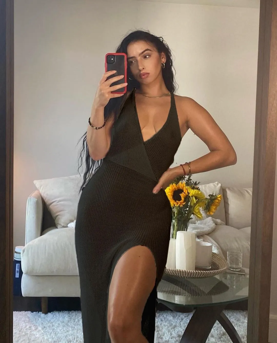 

2023 New Crochet Beach Maxi Dress for Women See Through Sexy Bikini Plunge Backless Bandage Sleeveless Lacing Split Long Dresses