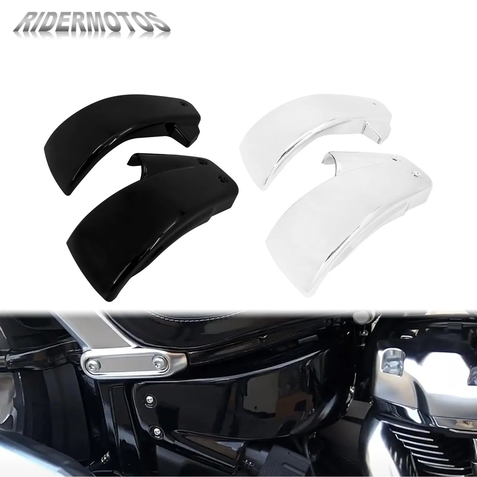 

Motorcycle Black/Chrome Battery Side Cover Fairing For Harley M8 Softail Breakout Fat Boy Bob Street Bob 2018-2021 2022 FXDR