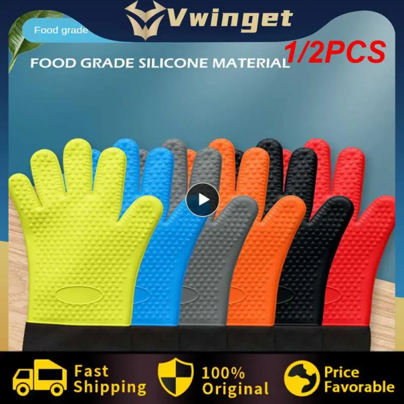 1/2PCS Silicone Cotton Gloves Insulation Gloves Baking Oven Microwave Gloves Kitchen Anti-slip Silicone BBQ Oven Mitt Pot Holder
1/2PCS Silicone Cotton Gloves Insulation Gloves Baking Oven Microwave Gloves Kitchen Anti-slip Silicone BBQ Oven Mitt Pot Holder