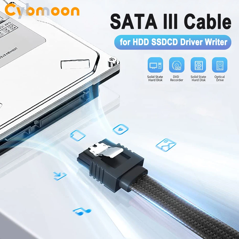 Cybmoon SATA 3.0 Cable 6Gbps Straight HDD SDD Data Cable SATA III Nylon Braided Cable with Locking Latch for SATA HDD CD Driver 
Cybmoon SATA 3.0 Cable 6Gbps Straight HDD SDD Data Cable SATA III Nylon Braided Cable with Locking Latch for SATA HDD CD Driver