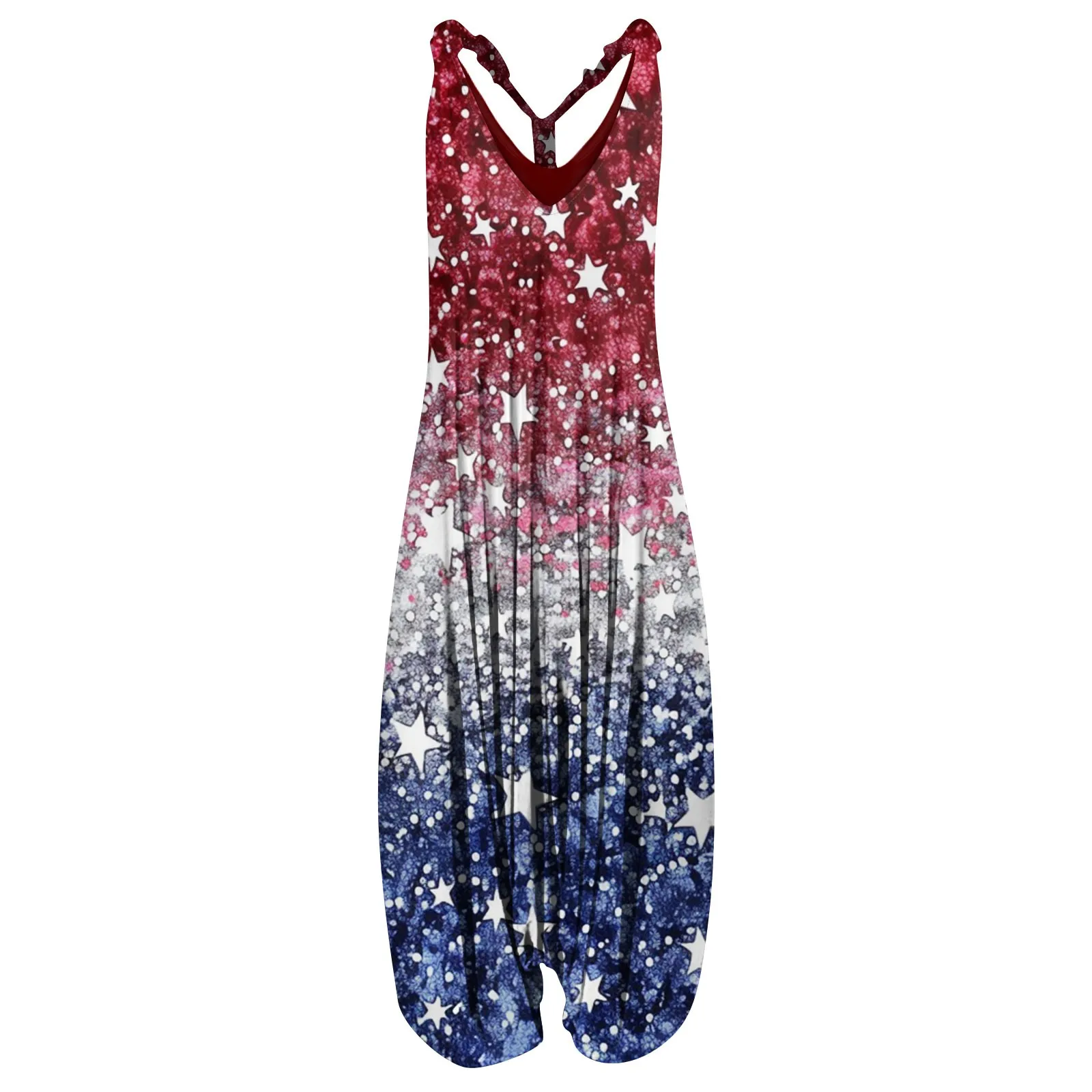 

Women'S Casual Cute Print Overalls Loose Large Size Casual Sleeveless Strappy Jumpsuit Elegant Woman Jumpsuit Ladies Jumpsuits