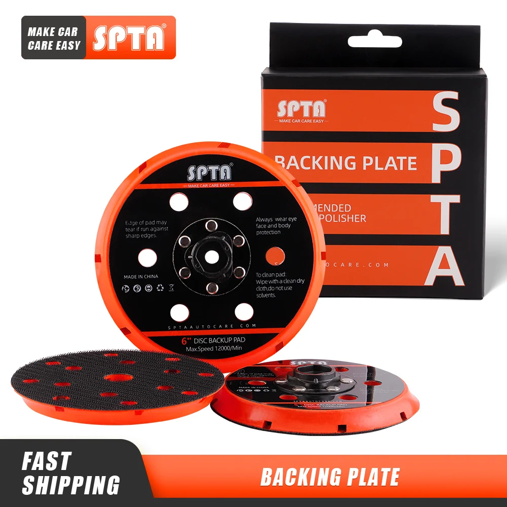 

SPTA 5inch 125mm /6inch 150mm Sanding Pad Backing Plate Hook And Loop Polishing Buffing Plate For Car DA Polisher Back Plate