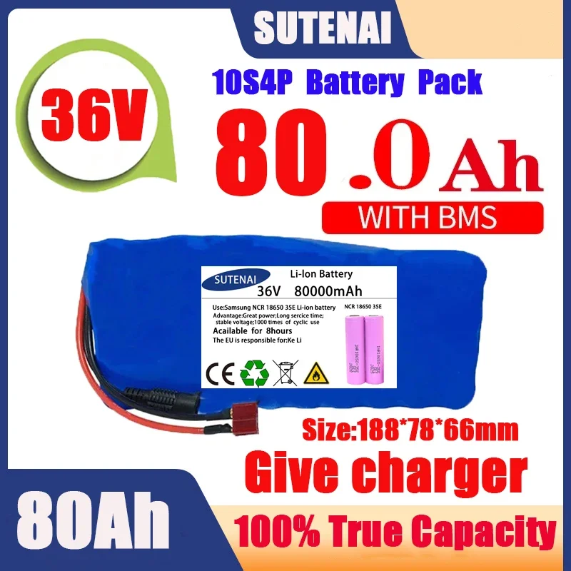 Original 36V battery 10S4P120Ah battery pack 500W high power battery 42V 120000mAh Ebike electric bike BMS+42V2A Charger
Original 36V battery 10S4P120Ah battery pack 500W high power battery 42V 120000mAh Ebike electric bike BMS+42V2A Charger