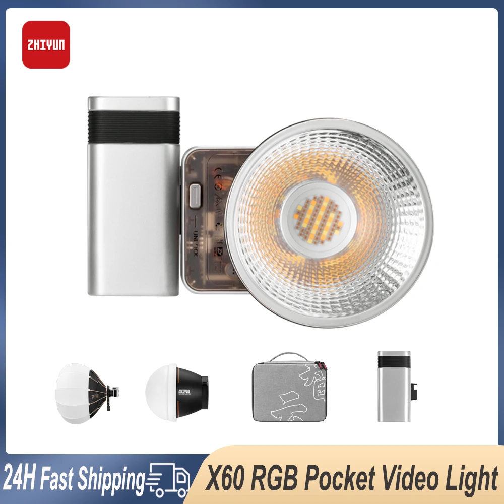 ZHIYUN X60 60W RGB COB LED Video Light Pocket Lighting Bi Color Photo Fill Light for Outdoor Shooting Video YouTube Photography
ZHIYUN X60 60W RGB COB LED Video Light Pocket Lighting Bi Color Photo Fill Light for Outdoor Shooting Video YouTube Photography