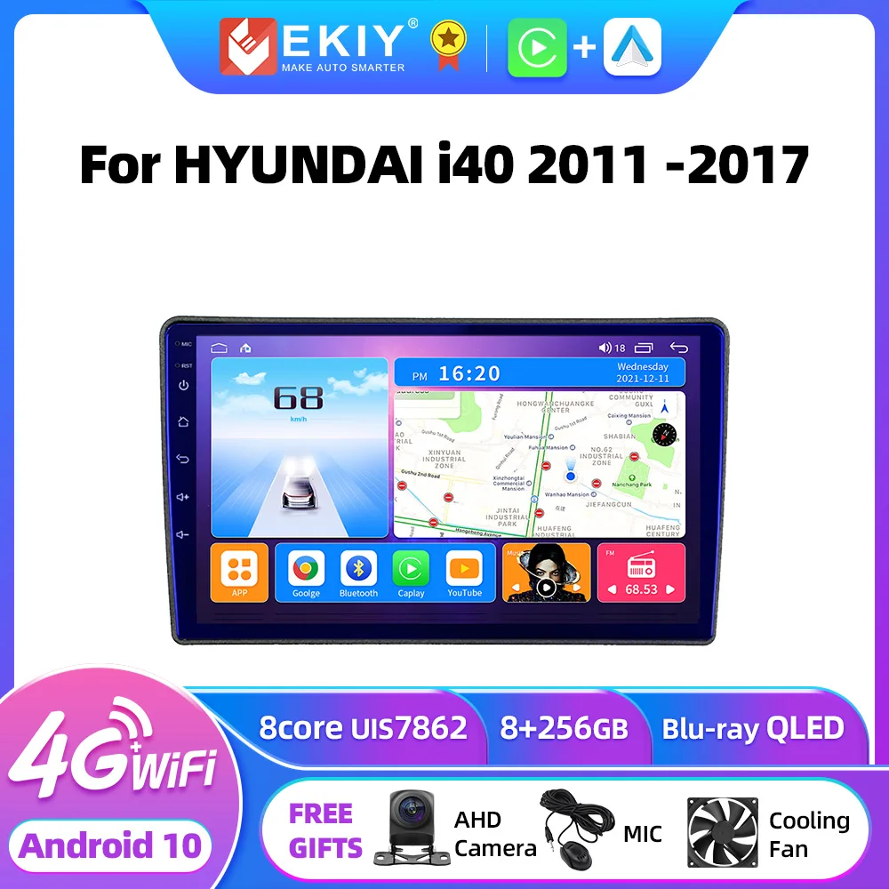 

EKIY T7 Android 10 For HYUNDAI i40 2011-2017 Stereo Car Radio Multimedia Video Player GPS Navi Carplay AUTO AI Voice No 2din DVD