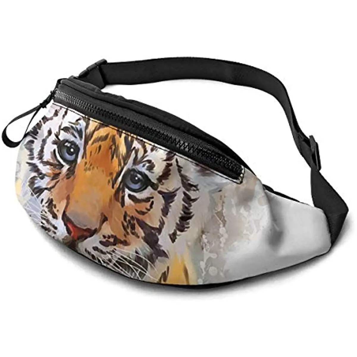 

Fanny Pack Tiger Waist Bag with Headphone Hole Belt Bag Adjustable Sling Pocket Fashion Hip Bum Bag for Women Men Kids Outdoors