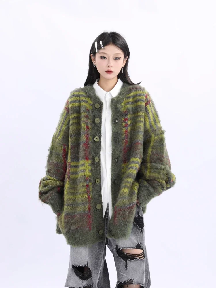 American Retro Sweater Knit Sweater Women Fall New Loose Fashionable Jacket Loose and Thin Knitted Cardigan Tops Women Cardigan
American Retro Sweater Knit Sweater Women Fall New Loose Fashionable Jacket Loose and Thin Knitted Cardigan Tops Women Cardigan