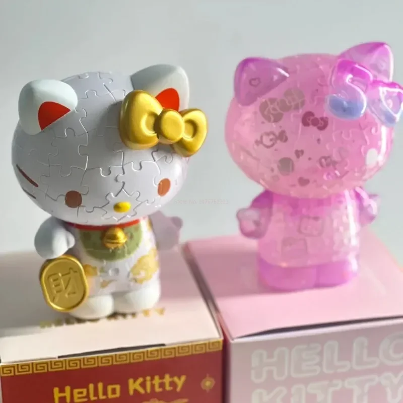 

3d-jp Sanrio Hello Kitty Series 3d Puzzle Toy 50th Anniversary Cherry Blossom Puzzle Toy Anime Action Doll Birthday Gift Ornamet