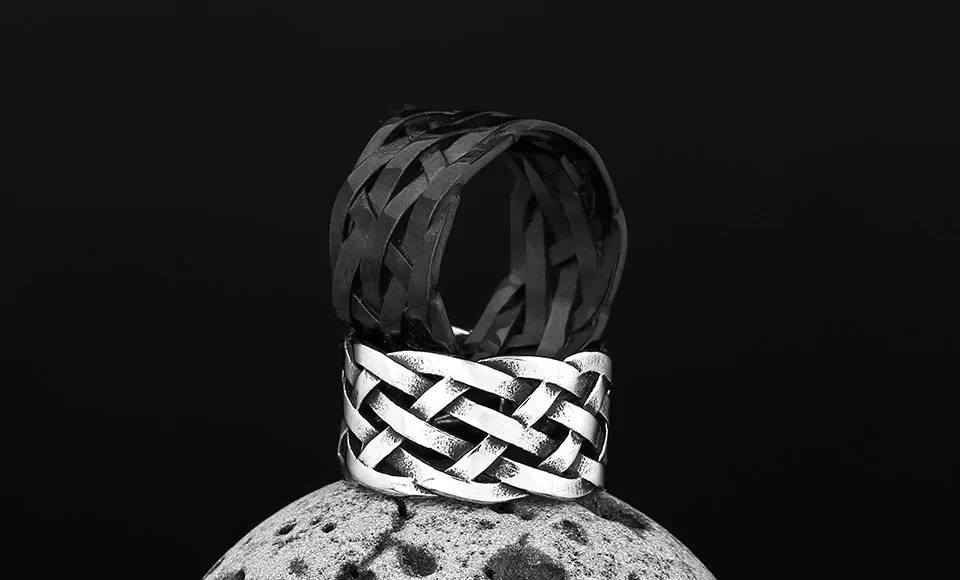 Trendy 316L Stainless Steel Wholesale Price Viking Weave Ring For Man Women Vintage Charm Polished jewelry For Teens Gift Trendy 316L Stainless Steel Wholesale Price Viking Weave Ring For Man Women Vintage Charm Polished jewelry For Teens Gift