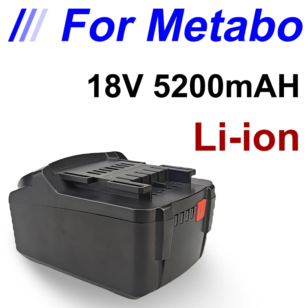 

18 в 5200 мАч для Metabo беспроводной электроинструмент, дрель, гайковерт, молотки, аккумулятор BSZ18 625592000 625591000