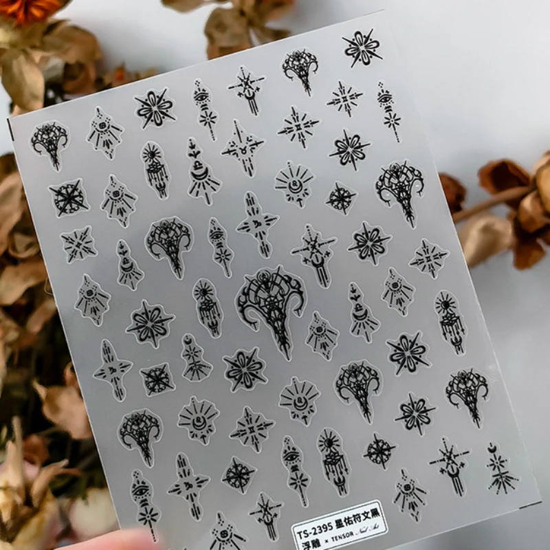 Рельефы с черными звездами, рунами, тотемами, рельефы 5D с мягким тиснением, самоклеящиеся декоративные наклейки для дизайна ногтей, шикарные 3D наклейки для маникюра, оптовая продажа
Рельефы с черными звездами, рунами, тотемами, рельефы 5D с мягким тиснением, самоклеящиеся декоративные наклейки для дизайна ногтей, шикарные 3D наклейки для маникюра, оптовая продажа