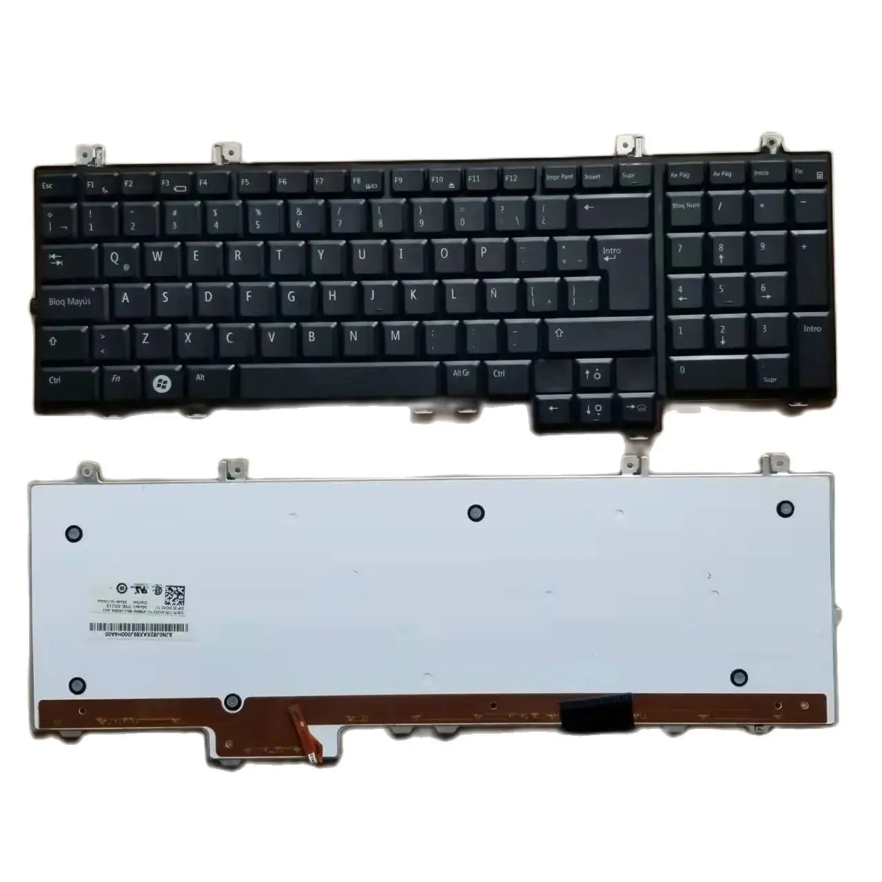 

New LA Latin Keyboard For Dell Studio 17 1735 1736 1737 Black With Backlit SP Spanish