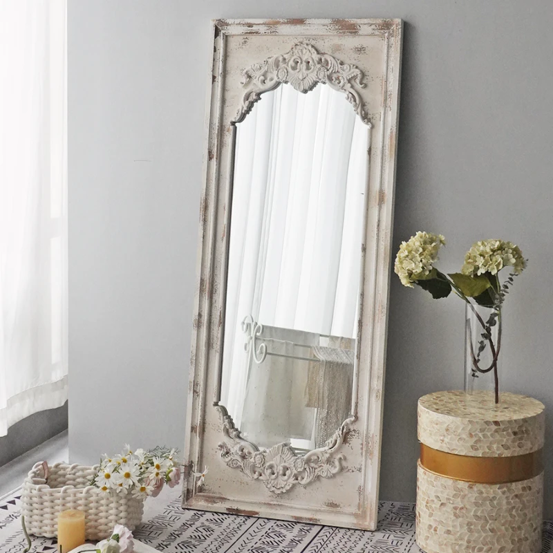JZ025 European French White Retro Living Room Bedroom Entrance Dressing Mirror Fitting Mirror Floor-to-ceiling Full Body Mirror
JZ025 European French White Retro Living Room Bedroom Entrance Dressing Mirror Fitting Mirror Floor-to-ceiling Full Body Mirror
