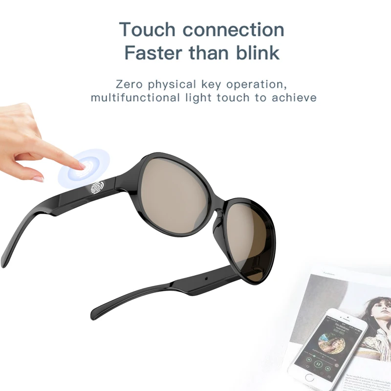 Outdoor sun protection, sports driving, wireless intelligent Bluetooth sunglasses, headphones, music sunglasses
Outdoor sun protection, sports driving, wireless intelligent Bluetooth sunglasses, headphones, music sunglasses
