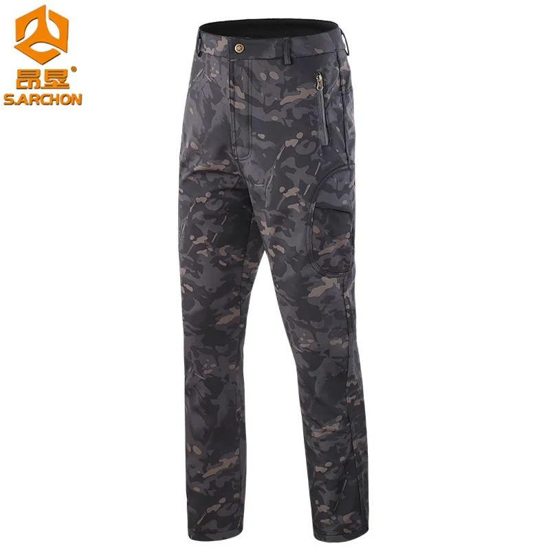 

Waterproof Tactical Soft Shell Pants Men Outdoor Hiking Camping Climbing Hunting Pants Multi-pockets Wear-resisting Trouser Male