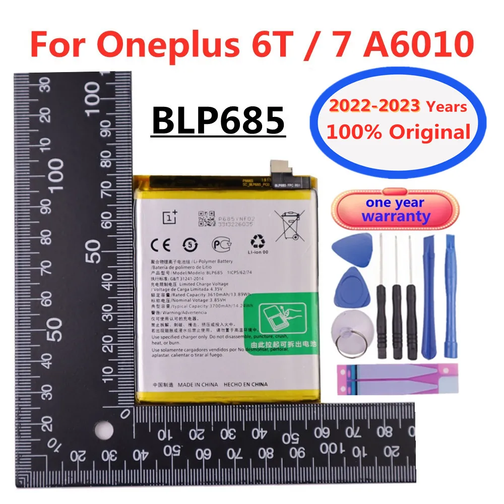 2023 Original BLP685 3700mAh Replacement Battery For OnePlus 6T A6010 7 One Plus 6T 7 High Capacity Smart Phone Li-ion Batteries
2023 Original BLP685 3700mAh Replacement Battery For OnePlus 6T A6010 7 One Plus 6T 7 High Capacity Smart Phone Li-ion Batteries