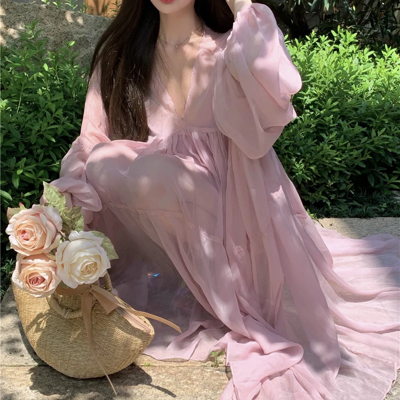 2023 Spring New V-neck Lantern Sleeve Irregular Midi Dress Fairy Chiffon Loose Maternity Skirt Vestidos De Mujer
2023 Spring New V-neck Lantern Sleeve Irregular Midi Dress Fairy Chiffon Loose Maternity Skirt Vestidos De Mujer