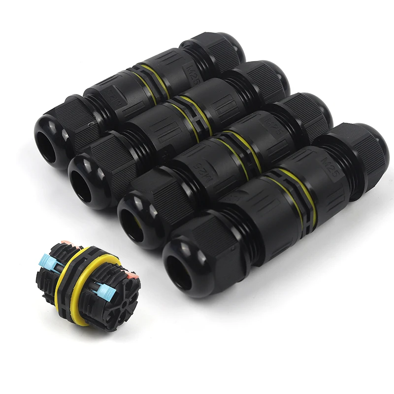 M25 IP68 Lever Type Spring Splice Terminal Blocks 2/3/4/5 Pin Junction Box Outdoor Quick Waterproof Wire Connector 5-14mm Cable
M25 IP68 Lever Type Spring Splice Terminal Blocks 2/3/4/5 Pin Junction Box Outdoor Quick Waterproof Wire Connector 5-14mm Cable