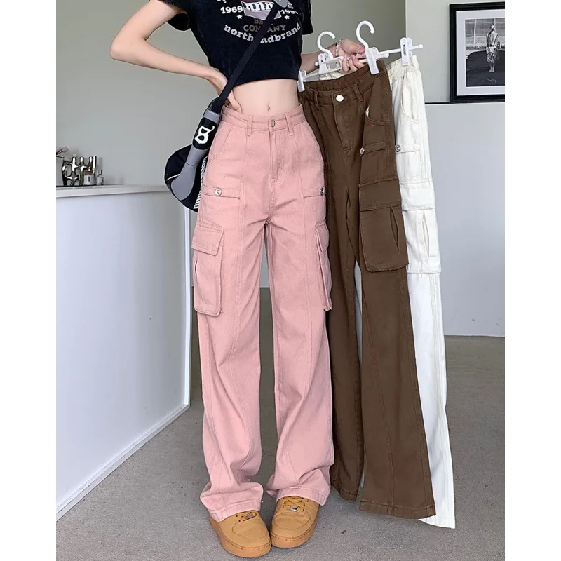 Cargo pants women's high-waisted straight leg casual pants 2023 new side pocket loose wide leg women denim mopping pants jeans
Cargo pants women's high-waisted straight leg casual pants 2023 new side pocket loose wide leg women denim mopping pants jeans