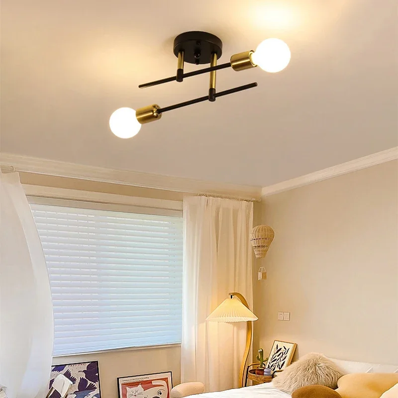 

Скандинавская искусственная потолочная лампа, комнатное освещение, прикроватный светильник для гостиной, спальни, лестницы, коридора, кухни, домашний декоративный потолочный светильник