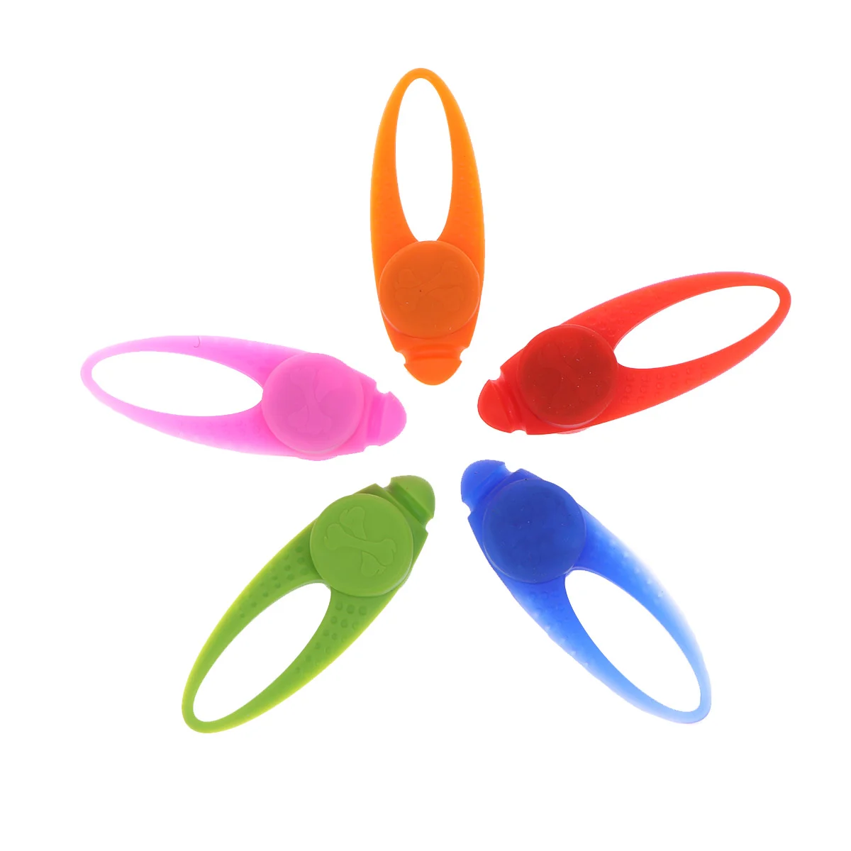 5 Pc Dog Lights for Night Walking Warning Safety Dogs LED Silicone Pendant Collars
5 Pc Dog Lights for Night Walking Warning Safety Dogs LED Silicone Pendant Collars