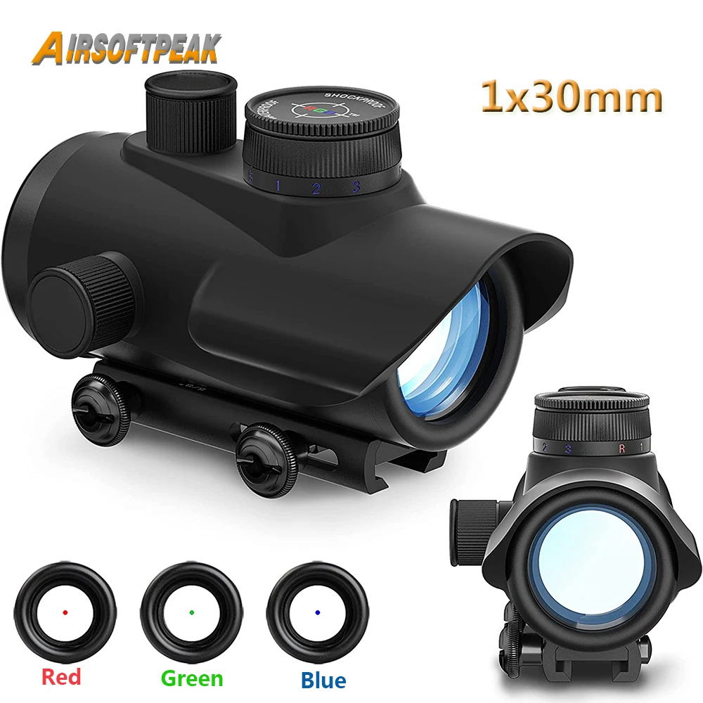 1x30mm Red Dot Sight Tactical Red Green Blue Dot Collimator Reflex Sight Hunting Optics Rifle Scope for 11/20mm Rail Mount
1x30mm Red Dot Sight Tactical Red Green Blue Dot Collimator Reflex Sight Hunting Optics Rifle Scope for 11/20mm Rail Mount