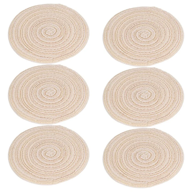 6Pcs Pot Trivets Large Braided Woven Trivet Coaster, Cotton Thread Weave Cup Coaster Hot Pot Dish Trivet Pad Mat
6Pcs Pot Trivets Large Braided Woven Trivet Coaster, Cotton Thread Weave Cup Coaster Hot Pot Dish Trivet Pad Mat