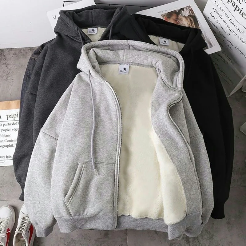 Women Hoodies Harajuku Korean Version Casual Solid Zip Up Hooded Jacket Long Sleeve Thin Fleece Oversized Sweatshirt Hooded Coat
Women Hoodies Harajuku Korean Version Casual Solid Zip Up Hooded Jacket Long Sleeve Thin Fleece Oversized Sweatshirt Hooded Coat