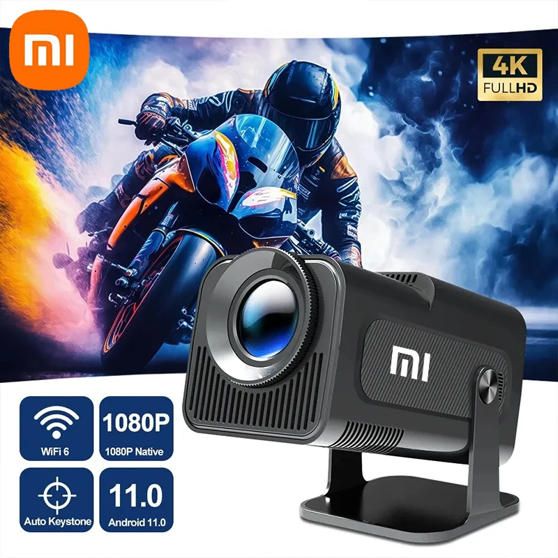 

New Xiaomi Android 11 390ANSI HY320 Projector 4K Native 1080P Dual Wifi6 BT5.0 Cinema Outdoor Portable Projetor Upgrated HY300