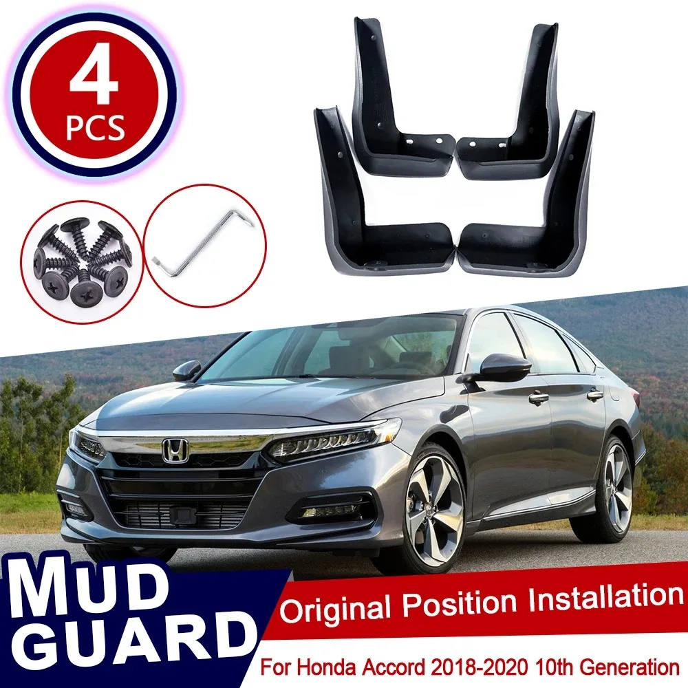 

4Pcs Set Car Mud For Honda Accord 10 2018 2019 2020 Flaps Front Rear Mudguard Splash Guards Fender Mudflaps Flap Car Accessories