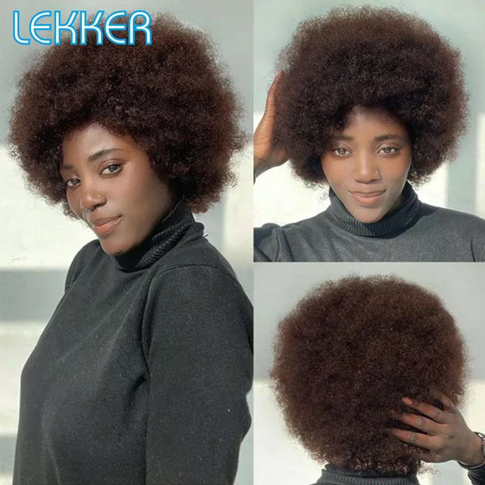 Lekker Wear to go Short Pixie Afro Kinky Curly Bob Human Hair Wigs For Women Brazilian Remy Hair 250 Density Natural Brown Wigs
Lekker Wear to go Short Pixie Afro Kinky Curly Bob Human Hair Wigs For Women Brazilian Remy Hair 250 Density Natural Brown Wigs