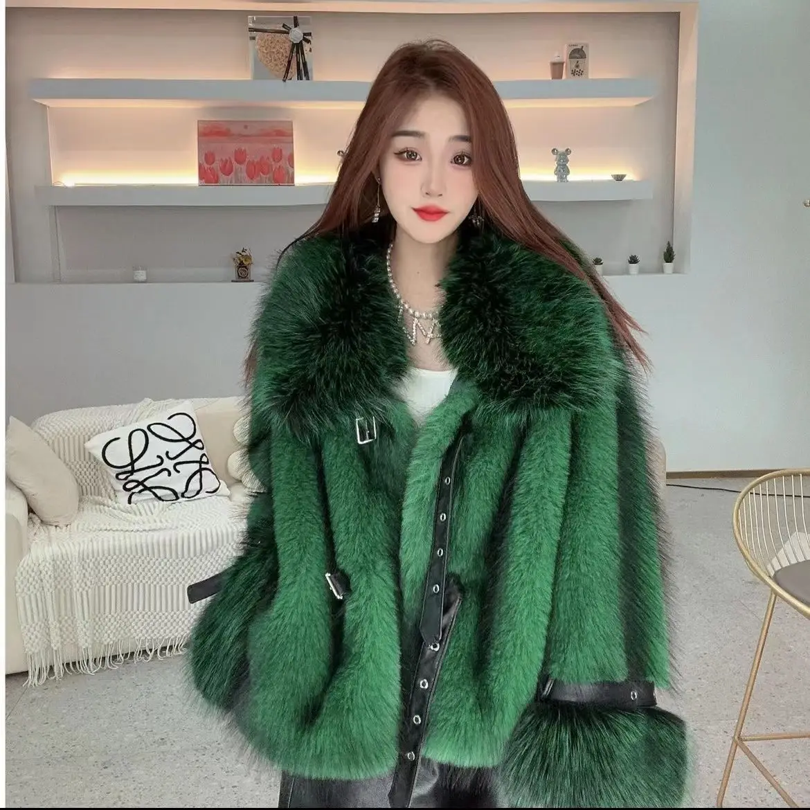 Environmental protection maomao hot style web celebrity with heavy hair get lazy wind the stylish joker's female mink coat
Environmental protection maomao hot style web celebrity with heavy hair get lazy wind the stylish joker's female mink coat