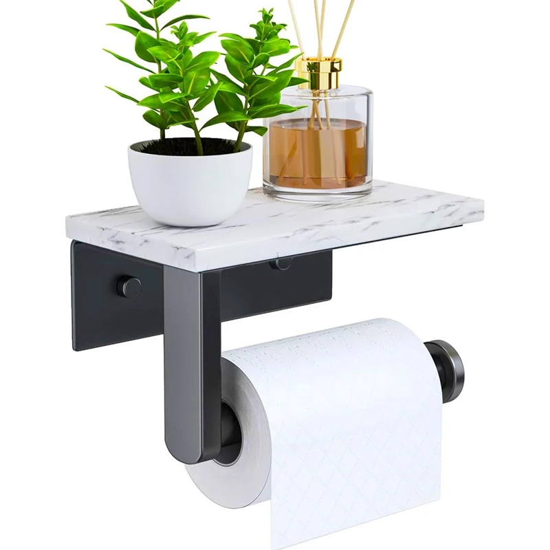 Marble Toilet Paper Holder With Shelf Toilet Paper Roll Holder Wall Mount For Bathroom Cabinet Decorative, Black Durable
Marble Toilet Paper Holder With Shelf Toilet Paper Roll Holder Wall Mount For Bathroom Cabinet Decorative, Black Durable