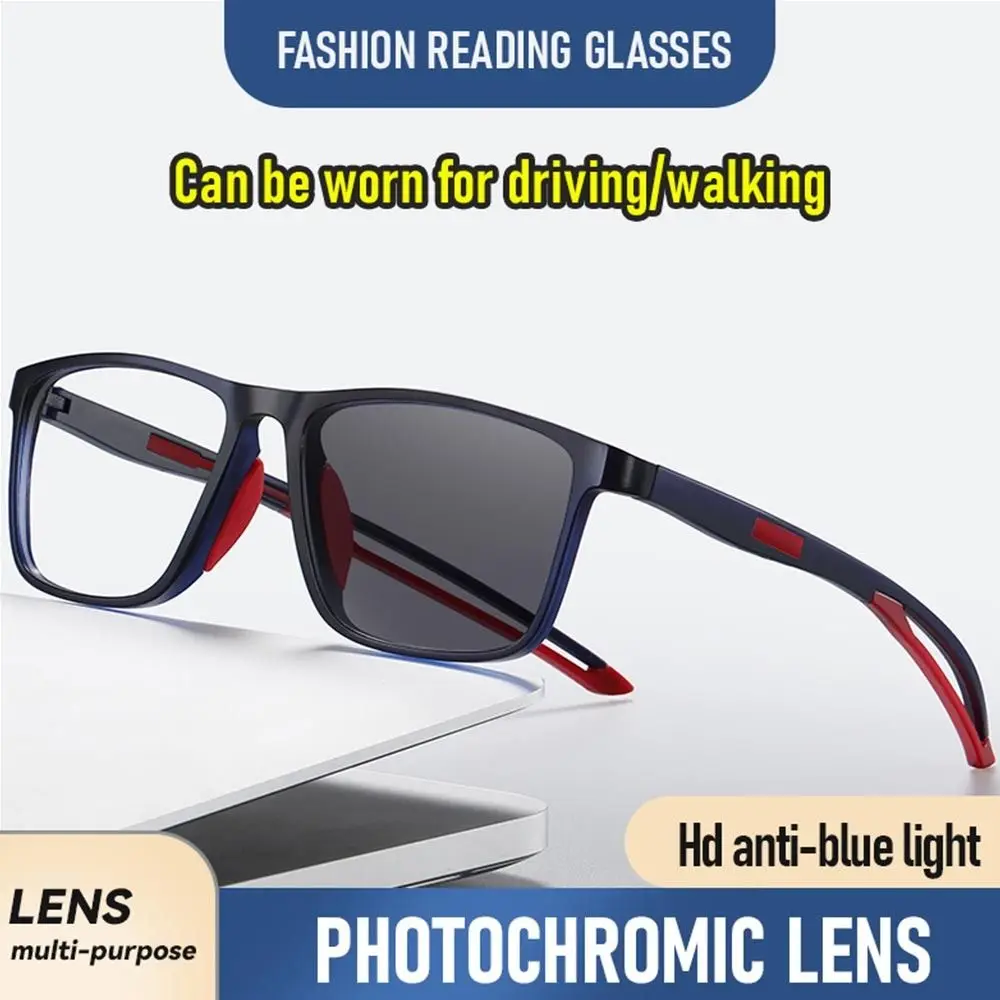 

Flexible Photochromic Anti-blue Light Multifocal Reading Glasses Men Women Progressive Near Far Eyewear Sports Farsight Eyeglass