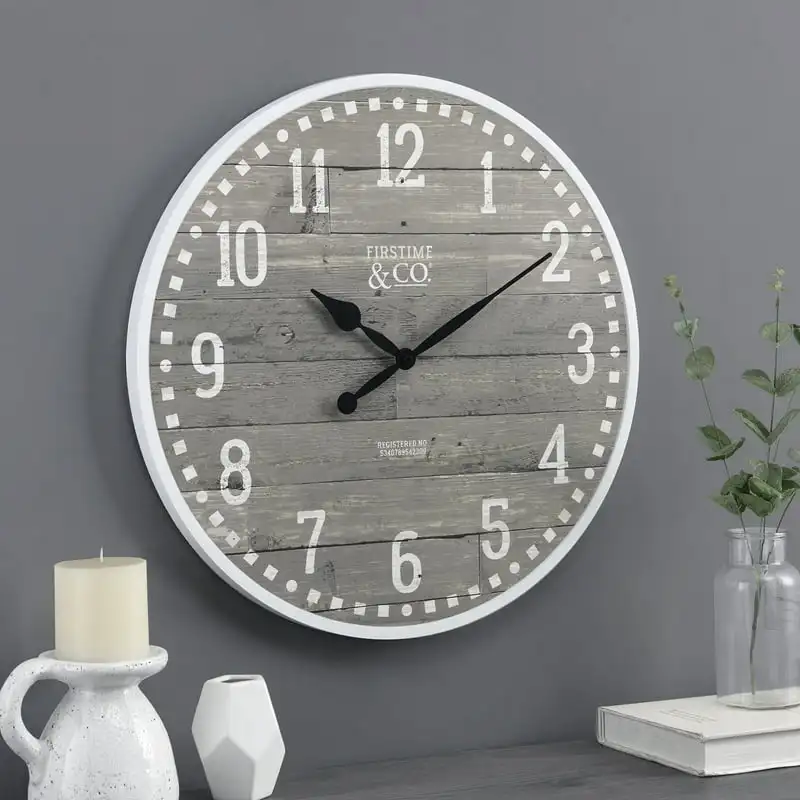 

Co. Gray Arlo Wall Clock, Farmhouse, Analog, 20 x 2 x 20 in